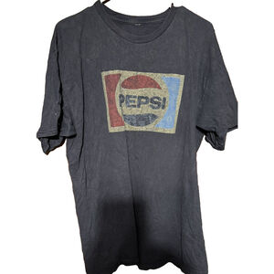 Pepsi Vintage Logo Tee Shirt Men Sz XL (?) Blue